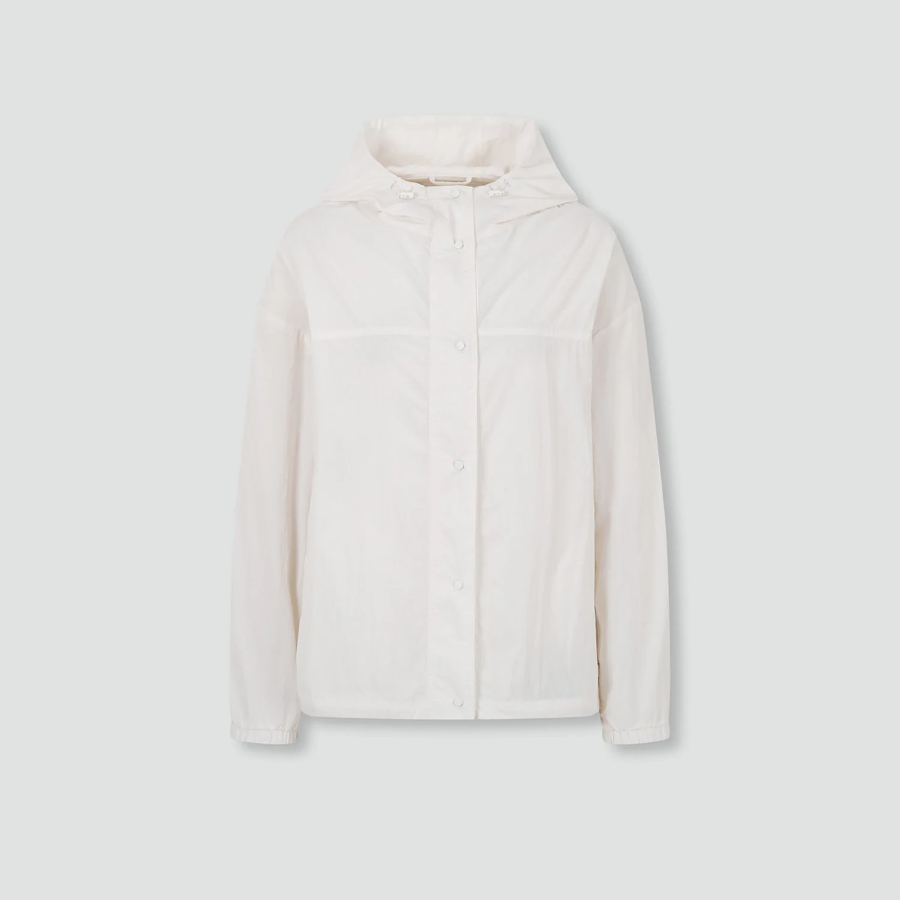 JAJU Hooded Short Jumper – White