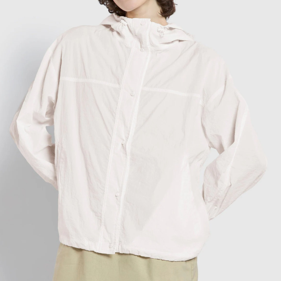 JAJU Hooded Short Jumper – White