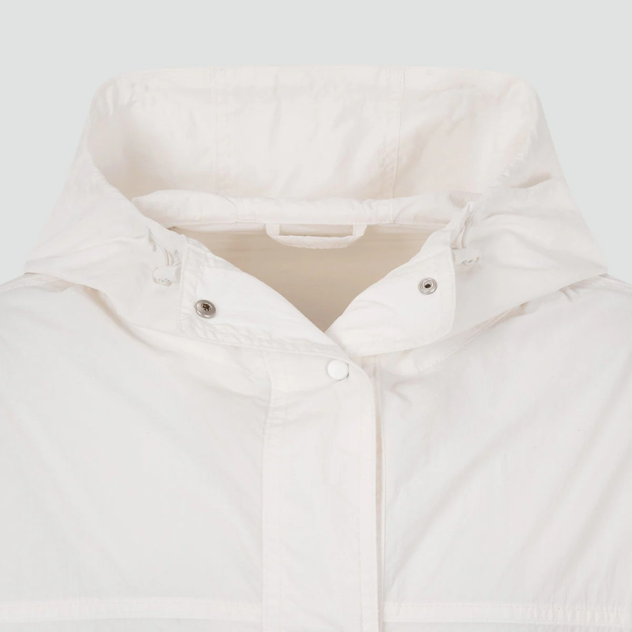 JAJU Hooded Short Jumper – White