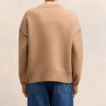 ami Intarsia Adc Cardigan – Camel