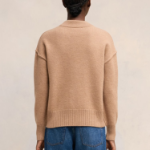 ami Intarsia Adc Cardigan – Camel