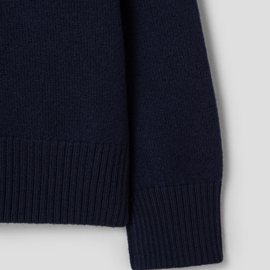 ami Intarsia Adc Cardigan – Navy