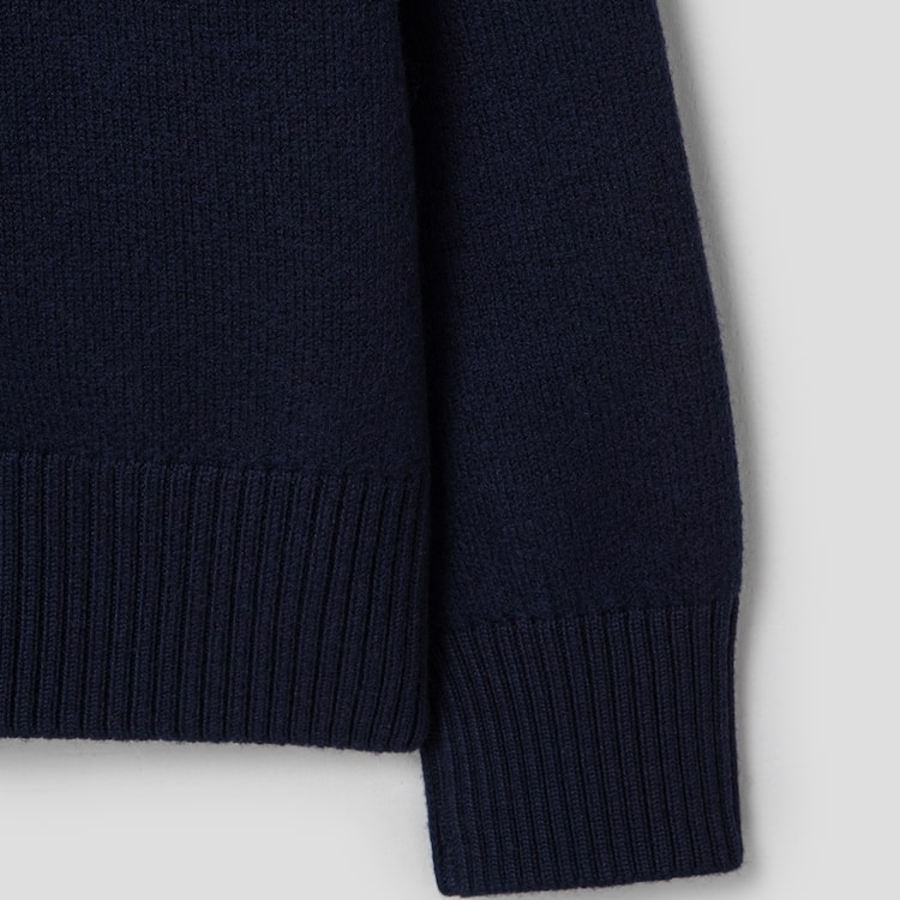 ami Intarsia Adc Cardigan – Navy