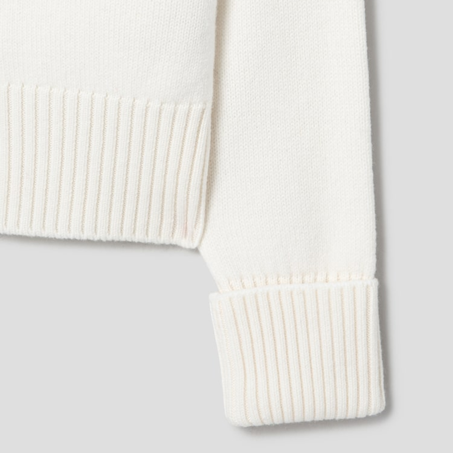 ami Intarsia Adc Cardigan – White