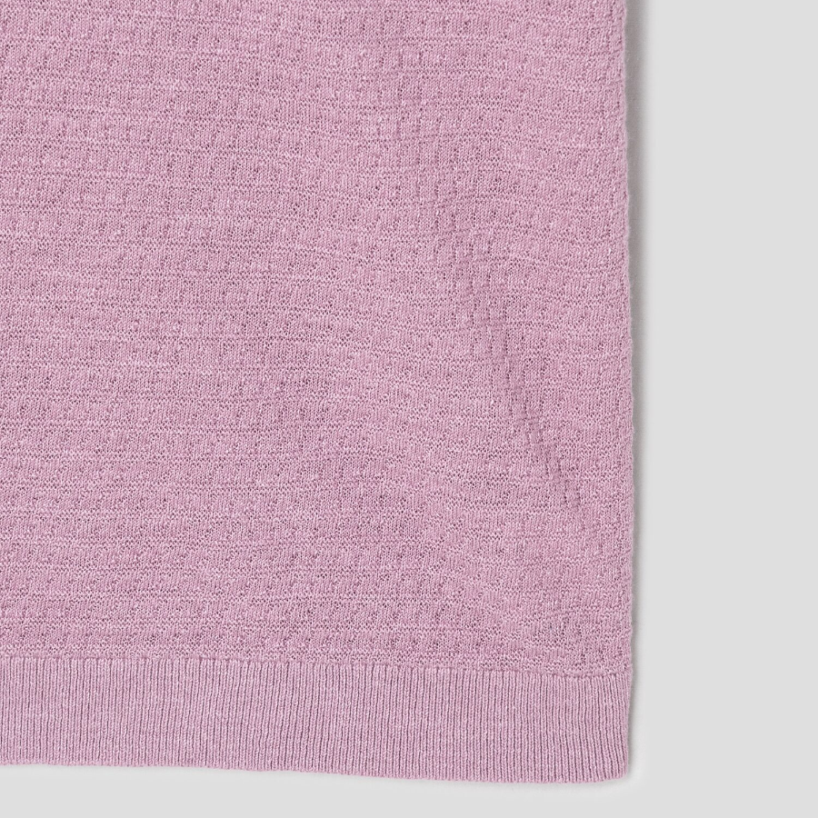 Theory Men Pacific Linen Brenan Polo Sweater - Pale Mauve