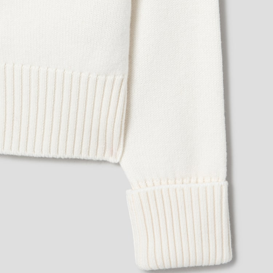 ami Intarsia Adc Cardigan – White