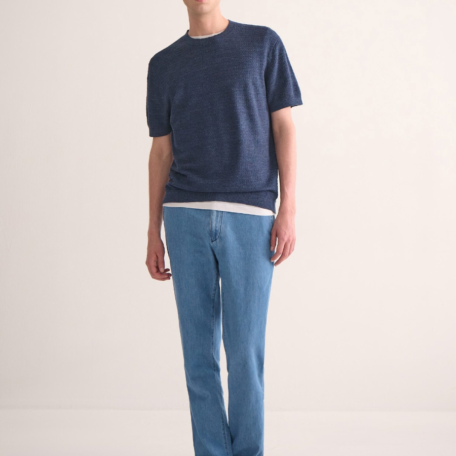 Theory Men Pacific Linen Kolben Sweater - Baltic