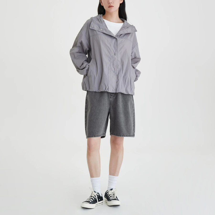 JAJU Hooded Short Jumper – Grey