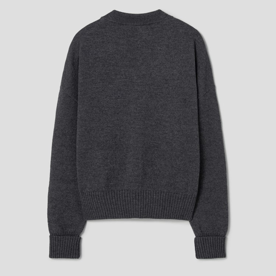 ami Intarsia Adc Cardigan – Grey