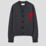 ami Intarsia Adc Cardigan – Grey
