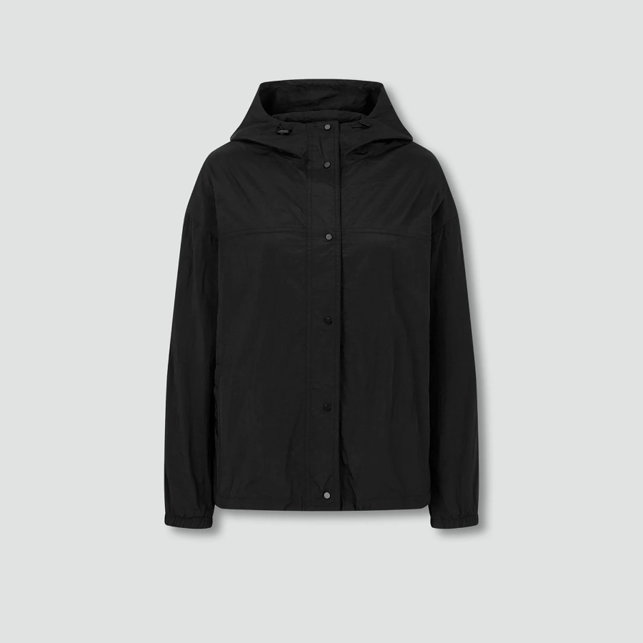 JAJU Hooded Short Jumper – Black