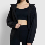 JAJU Hooded Short Jumper – Black