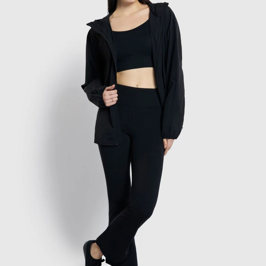 JAJU Hooded Short Jumper – Black