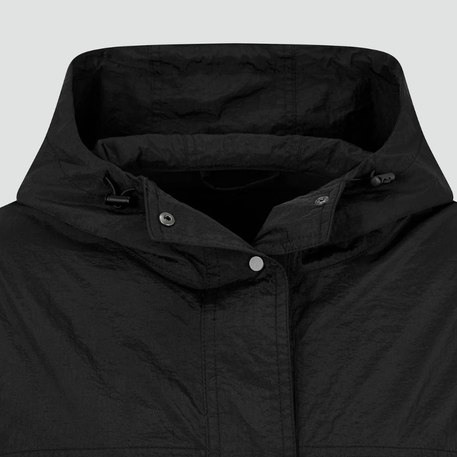 JAJU Hooded Short Jumper – Black