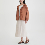 JAJU Hooded Short Jumper – Brick