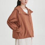 JAJU Hooded Short Jumper – Brick