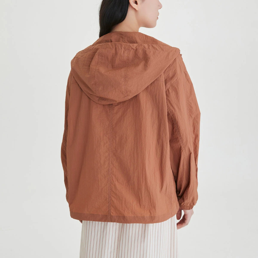 JAJU Hooded Short Jumper – Brick