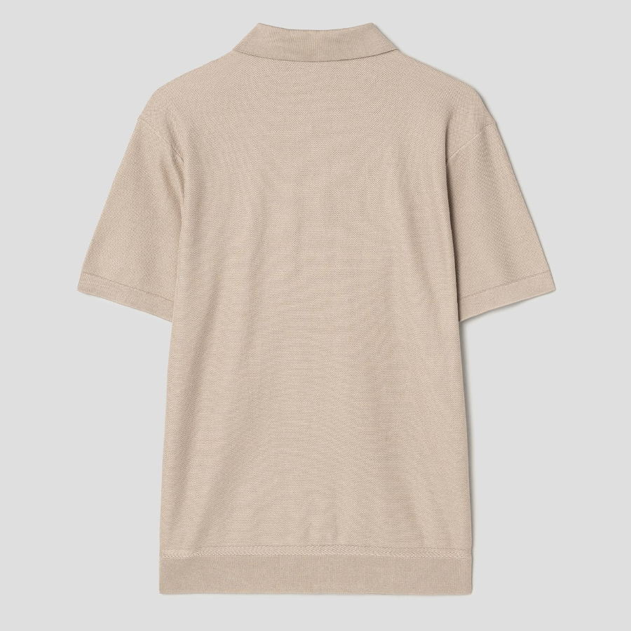 Theory Men Silk Cotton Polo Sweater - Chino