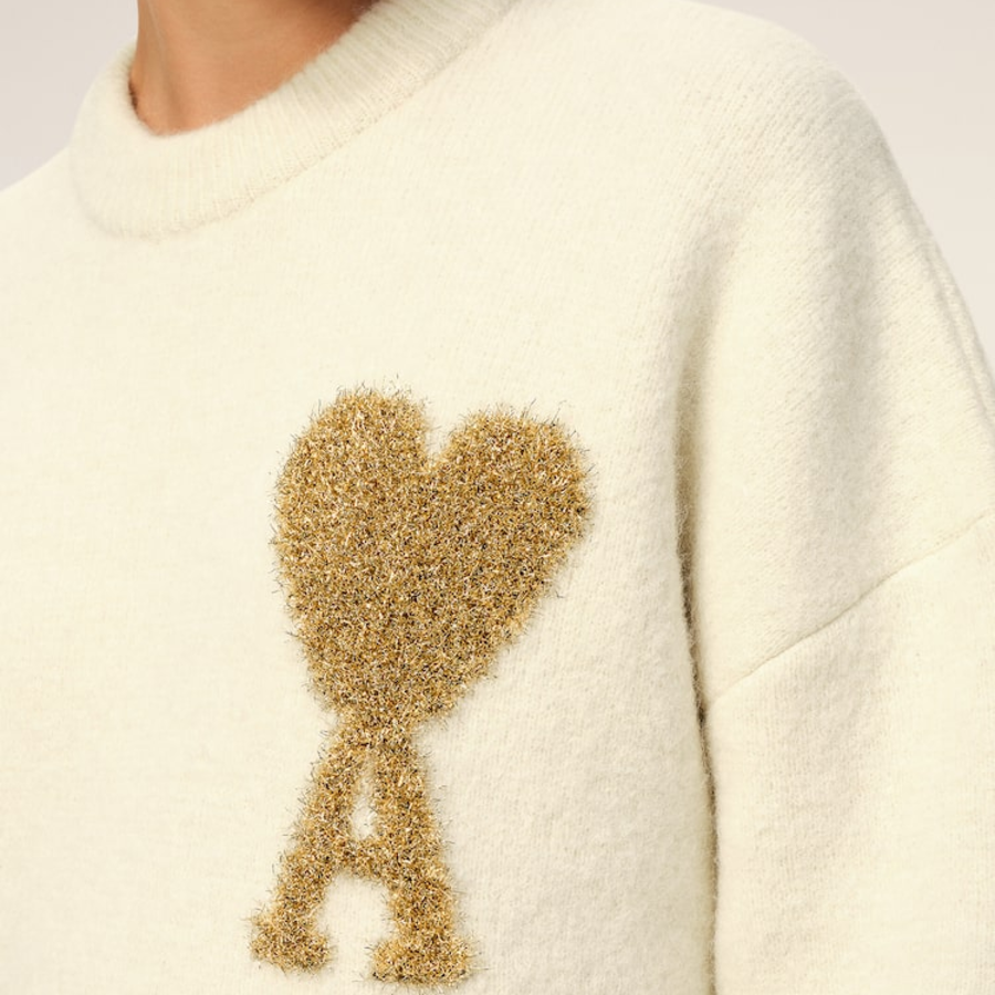 ami Gold Adc Sweater – Off-White