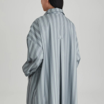 JAJU Loose Fit Hooded Rain Long Jumper – Dark Grey