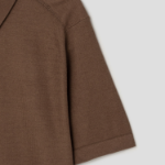 Theory Men Silk Cotton Polo Sweater - Deep Tobacco