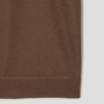 Theory Men Silk Cotton Polo Sweater - Deep Tobacco