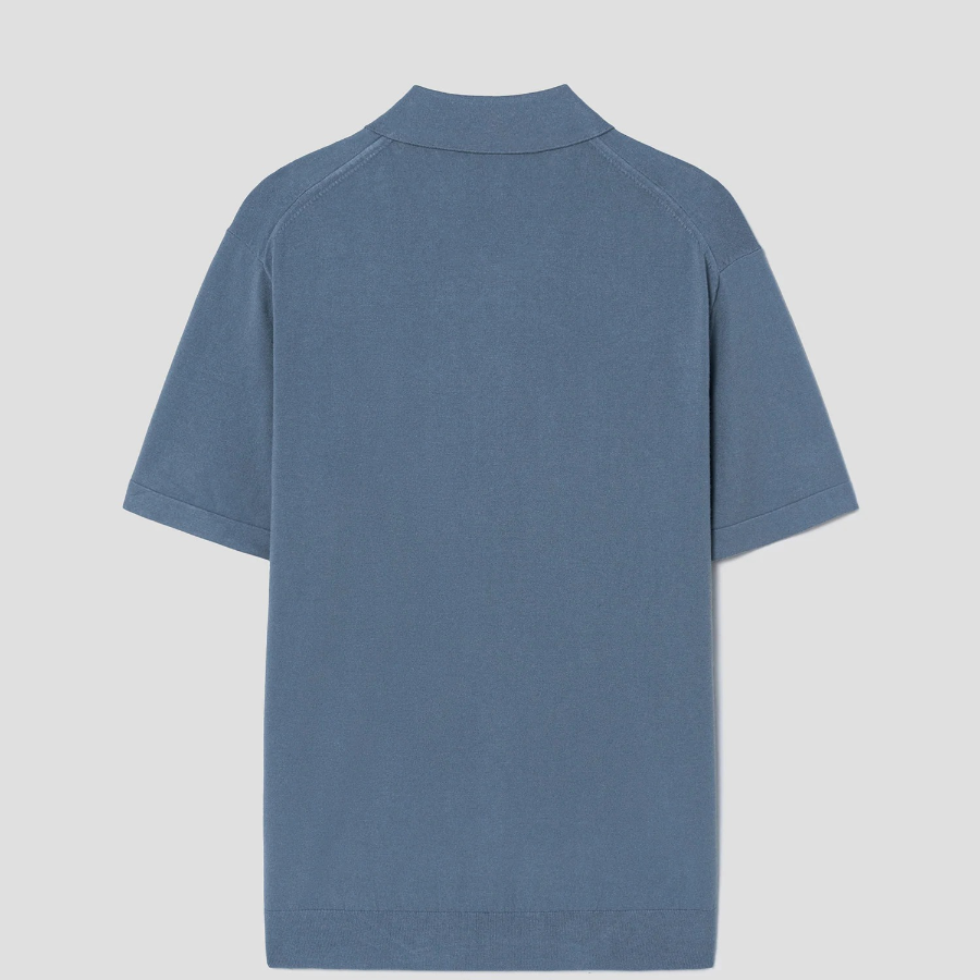 Theory Men Light Bilen Goris Polo Sweater - Dark Rainstorm