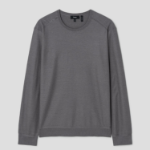 Theory Men Silk Cotton Crew Neck Sweater - Carbon