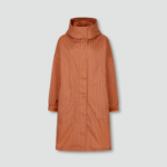 JAJU Loose Fit Hooded Rain Long Jumper –  Orange