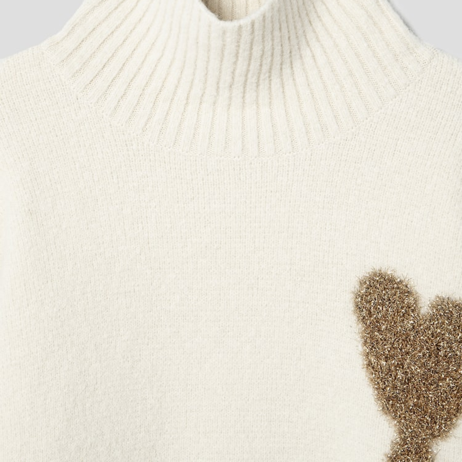 ami Gold Adc Turtleneck – Off-White