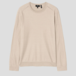 Theory Men Silk Cotton Crew Neck Sweater - Chino