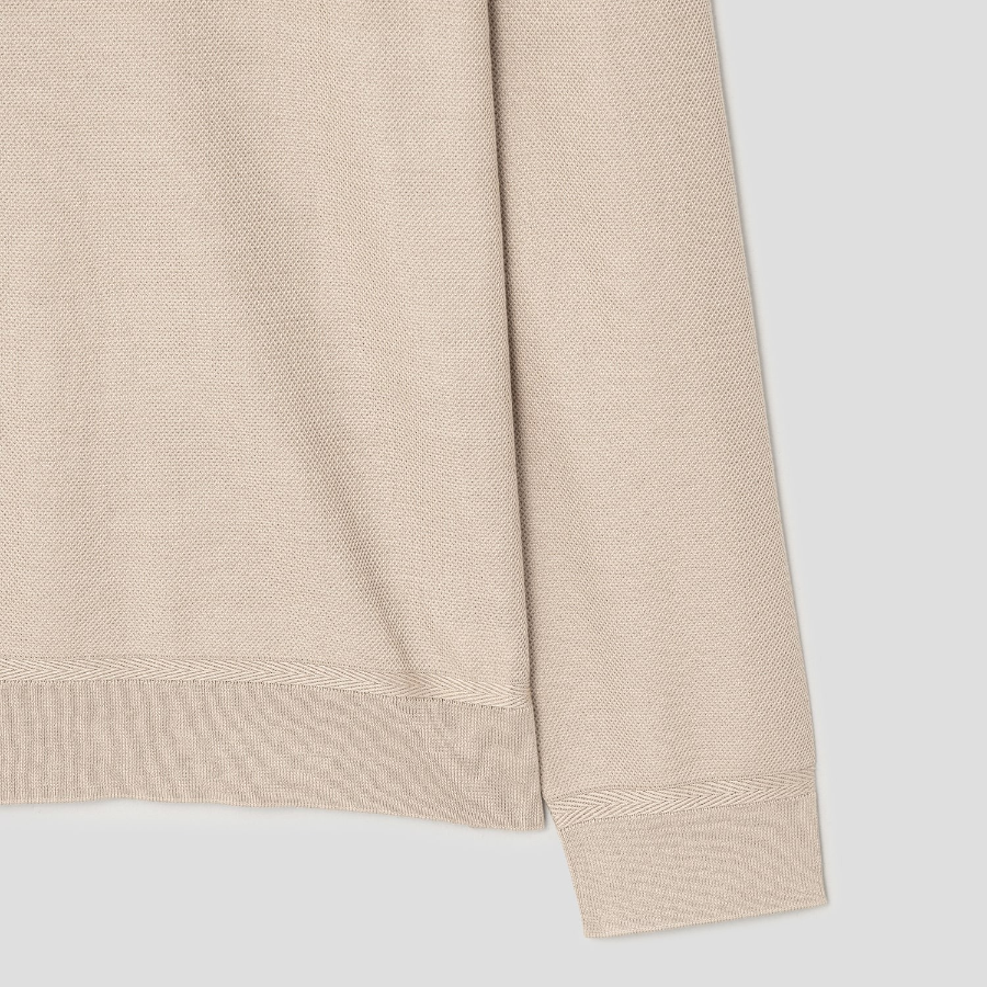 Theory Men Silk Cotton Crew Neck Sweater - Chino