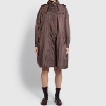 JAJU Loose Fit Hooded Rain Long Jumper – Dark Brown