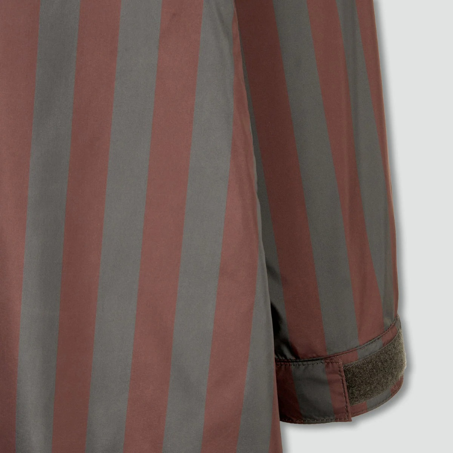 JAJU Loose Fit Hooded Rain Long Jumper – Dark Brown