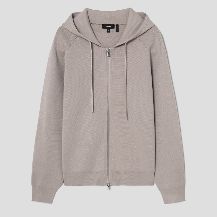 Theory Men Light Bilen Jago Cardigan - Earl Grey