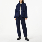 JAJU Corduroy Collar Jacket – Navy