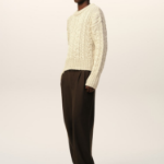 ami Cable Lurex Knit Sweater – Off-White