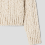 ami Cable Lurex Knit Sweater – Off-White