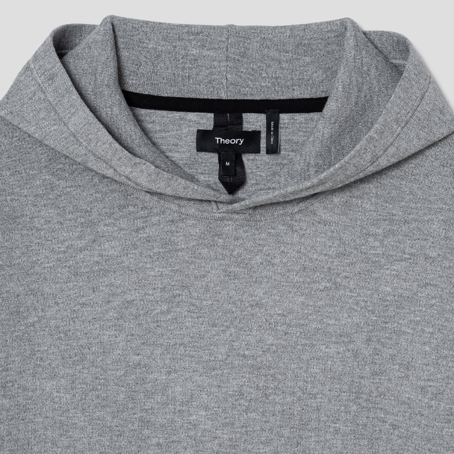 Theory Men Light Bilen Relax Hood Sweater - Grey
