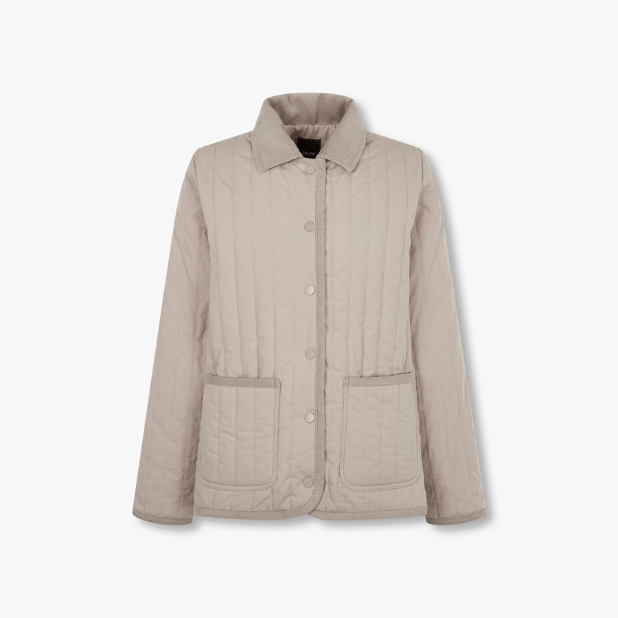 JAJU Corduroy Collar Jacket – Beige