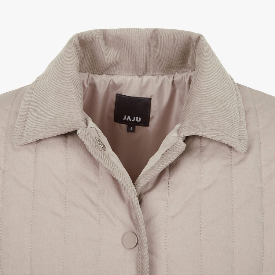 JAJU Corduroy Collar Jacket – Beige