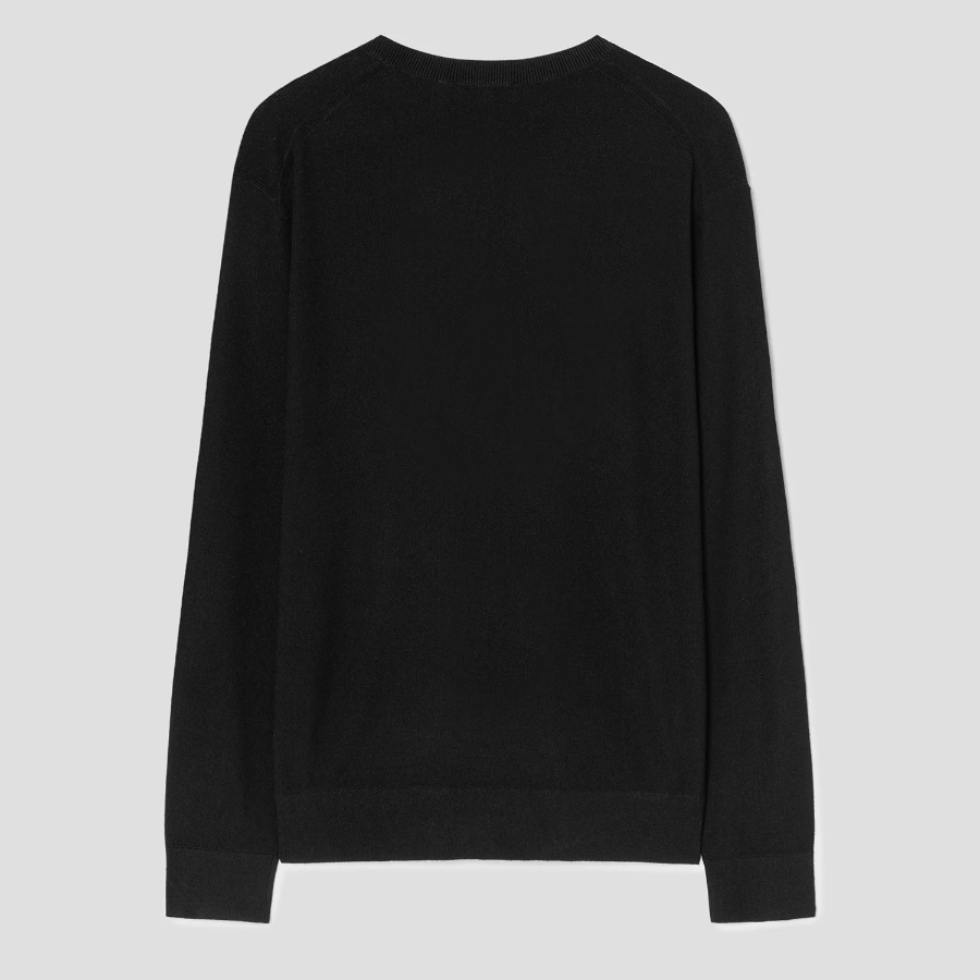 Theory Men Light Bilen Riland Grid Sweater - Black