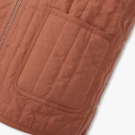 JAJU Quilted Zip-Up Vest – Brick