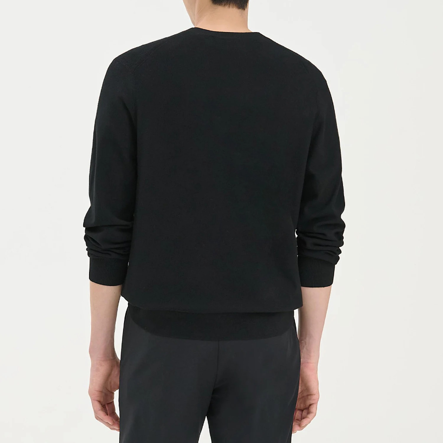 Theory Men Light Bilen Riland Grid Sweater - Black