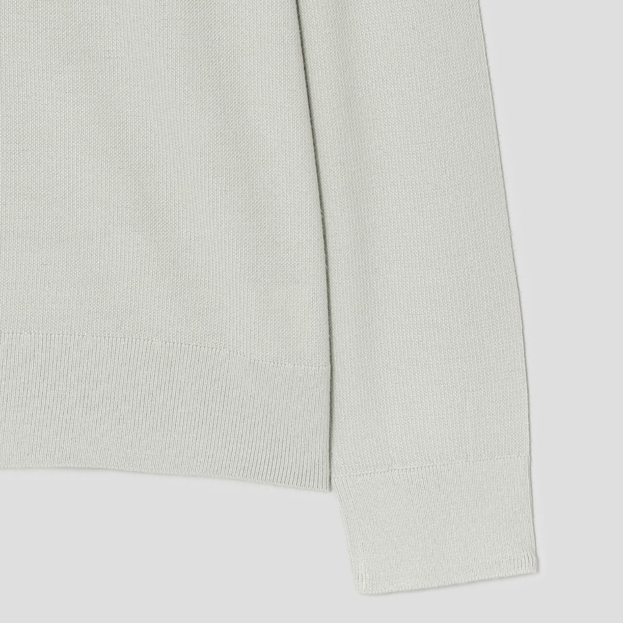 Theory Light Bilen Riland Grid Sweater - Light Green