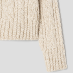 ami Cable Lurex Knit Sweater – Off-White