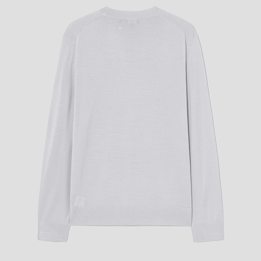 Theory Men Regal Wool Crew Neck Sweater - Fog