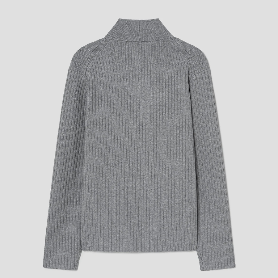 Theory Men Light Bilen Full Zip Cardigan - Melange Grey