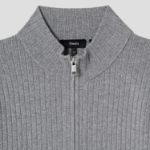 Theory Men Light Bilen Full Zip Cardigan - Melange Grey