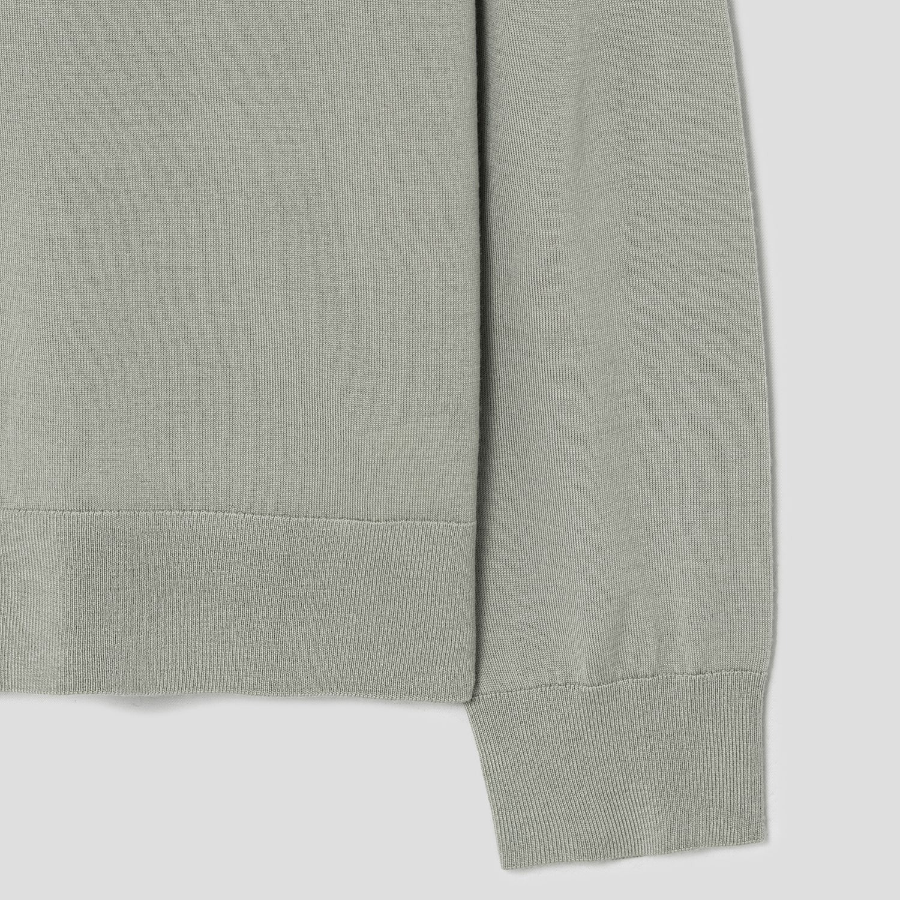 Theory Men Regal Wool Crew Neck Sweater - Greenstone